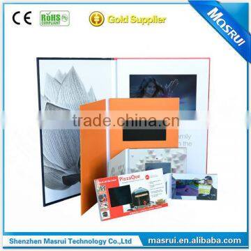 Handmade Craft Video Book, Lcd Video Card for Business Gift