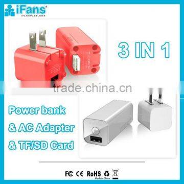 portable wall charger 3000mAh power bank