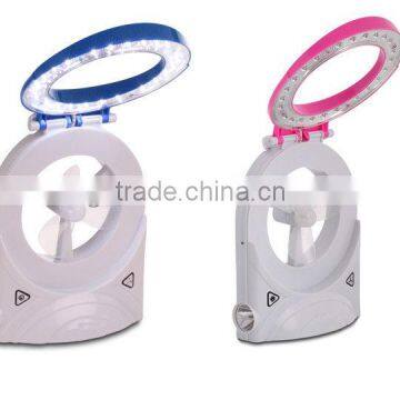 2014 hot sale recahrgeable emergency fan with light