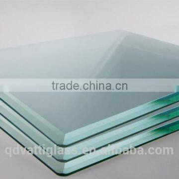 Top Quality 3mm, 4mm, 5mm Beveled Glass Pieces, Beveled Clear Float Glass With Safety Ground Edge