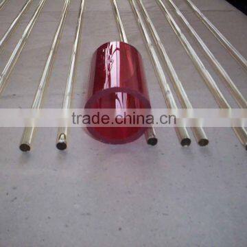 Red colored borosilicate glass tube heat-resistant glass smoking tubes pyrex glass tube