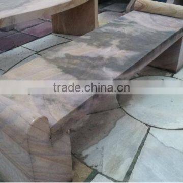 rainbow sandstone patio bench