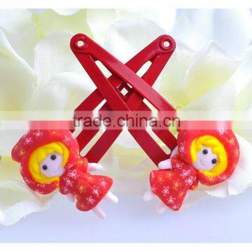 2pcs Hot lovely doll clay pendant hairclips and hairband series gift for girls