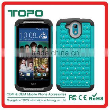 luxury bling diamond crystal star hard case Cute pattern PC protective case with sky star For HTC desire 526