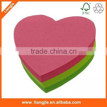 Die-Cut Neon Heart Shaped Sticky Notes Pad for Promotional Gifts photo-5