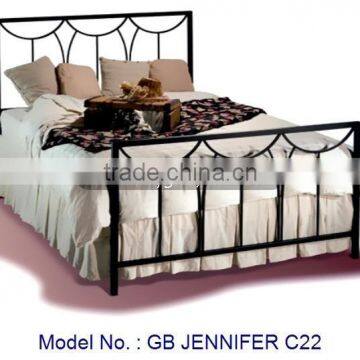 Bedroom Metal Bed Size In Single And Double With Antique Europe Style Vintage Apperance Home Furniture