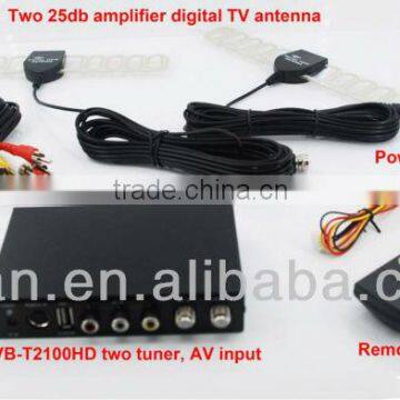 DVB-T2100HD Car DVB-T Digital Cable tv Set Top Box Antenna MPEG4 PVR USB Record High Speed photo-5