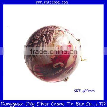 Christmas gift ball tin box for candy packaging