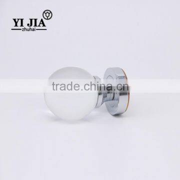 Round Shape Clear Chrome Finish Crystal Knobs for Doors photo-5