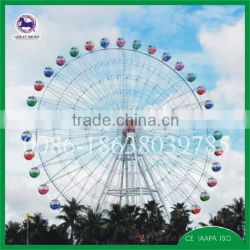 Interesting outdoor children rides 65m ferris wheel for sale