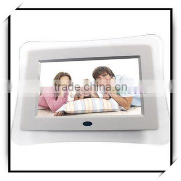 China High Quality Wide Figure Screen Butterfly Shaped 7 Inch Digital Photo Frame White