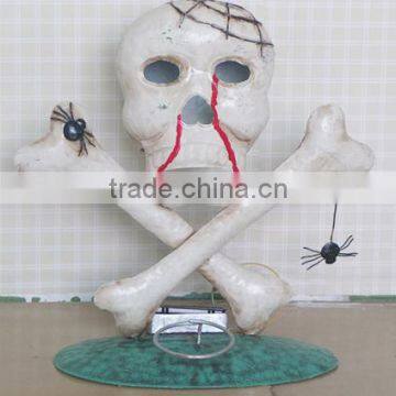 holiday decoration wrought iron table top decor skeleton bone metal crafts wholesale halloween skull