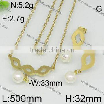 Hot Styles Stainless Steel Gold Filled Jewelry Set From China