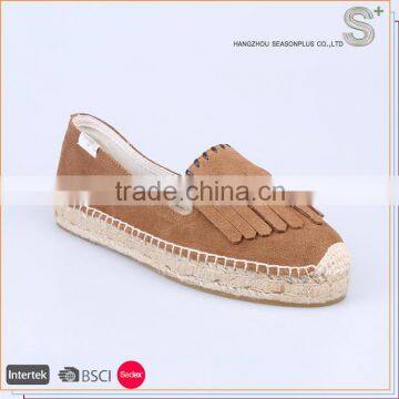 OEM tassel design espadrilles fancy women loafer shoes