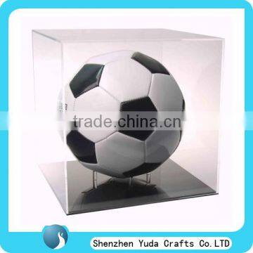 acrylic football box,acrylic football case,plexiglass box for soccer ball