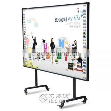 Made in China movable interactive whiteboard with wheels legs whiteboard stand for school office