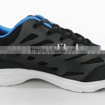 Black PU+ Mesh Sports Shoes Breathable Durable EVA Outsole photo-2