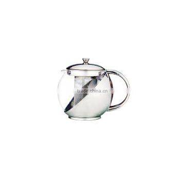 With filter stainless steel tea pot