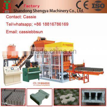 Shengya QT6-15B Automatically brick making machine,hollow block machines,paver making machine,curb stone forming machines