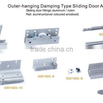 hot sale wardrobe sliding door mechanism with soft close