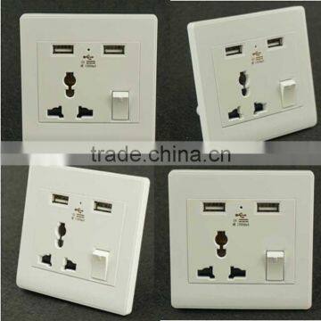 Dual Usb Wall Socket Power Plug Socket With Switch photo-5