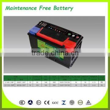 JIS 12V 150AH N150 MF Truck battery/auto battery with low price