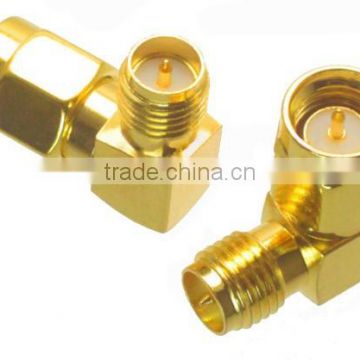 Adapter 90deg Right Angled SMA Male to RP-SMA Female