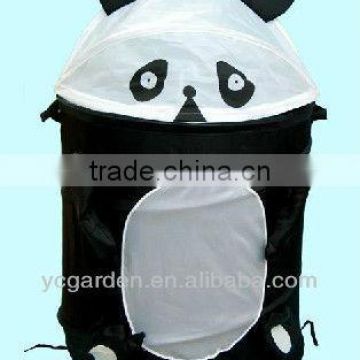 household storage bag/bin with cartoon printed laundry bag sack bin