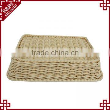 PE Rattan Crafts Supermarket Display Basket for Fruit and Vegetable photo-3
