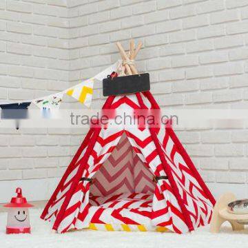 Wholesale Cotton Canvas Chevron Styles Pet Indoor Play Room Dog Tent photo-6