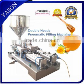 Hoorizontal Filler 50-500ml Peanut Butter Fluid Food Filling Machine with 2 nozzles