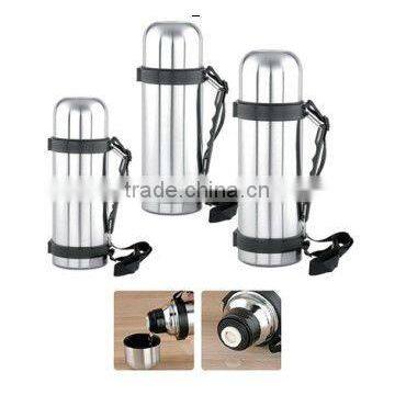 750ml 304 stainless steel travel bottle with strap and SGS certificate