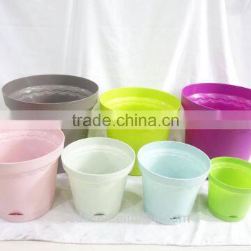 2015 new virgin pp garden small hot sale PP coloured round plastic nursery pots on sale