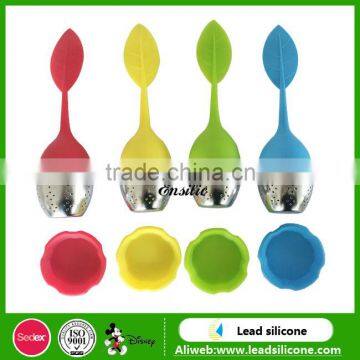 LFGB And FDA Certification Pear Shape Food Grade Silicone Tea Infusers