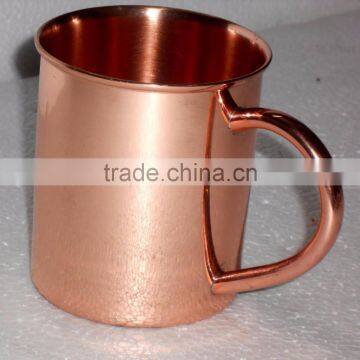 Set of 2 Copper Moscow Mule Mugs for Vodka Mixology FDA Approved