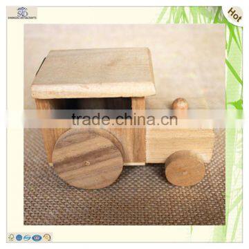 Wholesale Handmade Unfinished Kids Wooden Toy Tractor Car photo-4