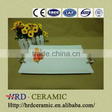 stock Ceramic Plate With Handle in china