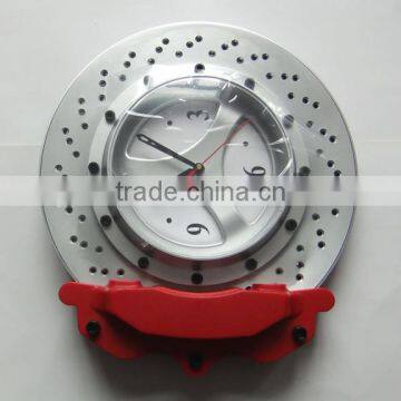 High quality fancy car wheel hub shape metal wall clock