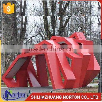 red painted large stainless steel sculpture design NTS-617X