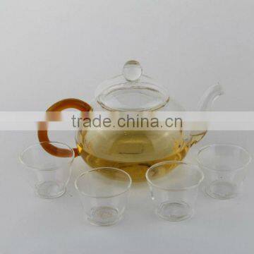 Clear Glass teapot With Stainless Steel Filter