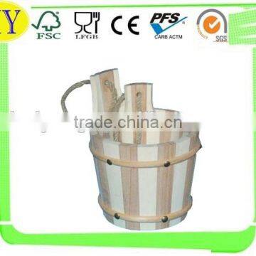 2015 china supplier wholesale natural wooden bucket