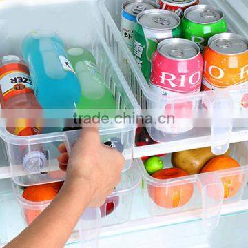 kithen plastic vefrigerator storage box with handle