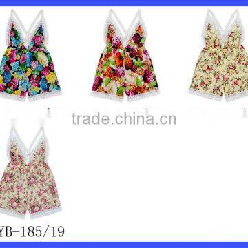 Newborn Baby Girls Sleeveless Backless Floral Romper photo-6