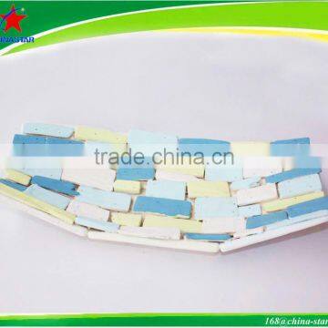 decorative colorful chip wooden plate