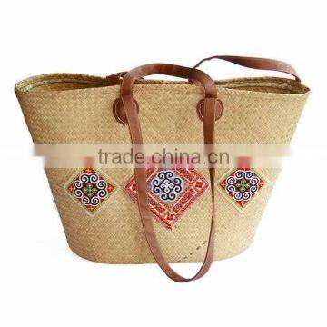 Eco friendly natural seagrass traw handbag