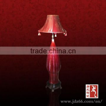 Modern style high quality red chinese ceramic table lamps for hotel decor