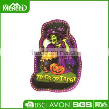 New design holiday candy disply vicious witch decorative plastic halloween plate