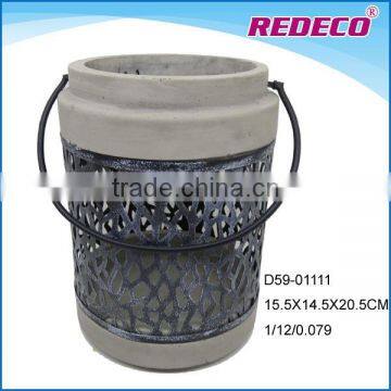 New design garden decorative cement storm lantern