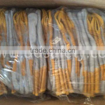 Cow Split Leather Safety Glove With Patch Palm Yellow Cotton Drill Back photo-4