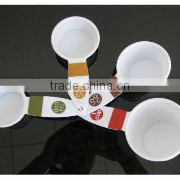 1/2,1/3,1/4 ,1 cup 4pcs sugar dinner spoons cup set